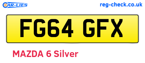 FG64GFX are the vehicle registration plates.