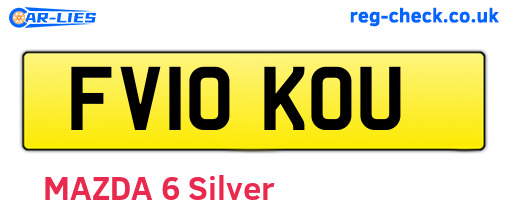 FV10KOU are the vehicle registration plates.