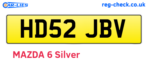 HD52JBV are the vehicle registration plates.