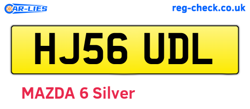 HJ56UDL are the vehicle registration plates.