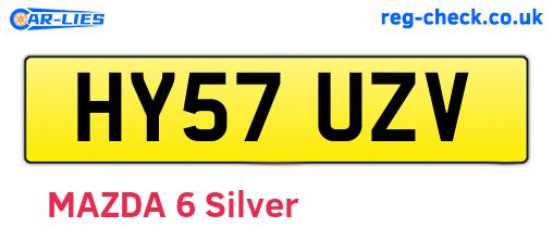 HY57UZV are the vehicle registration plates.