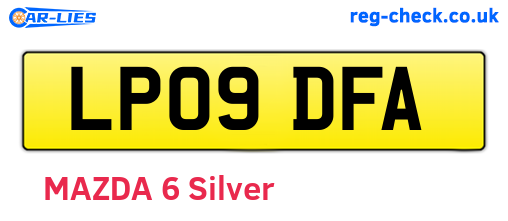 LP09DFA are the vehicle registration plates.