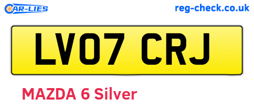 LV07CRJ are the vehicle registration plates.