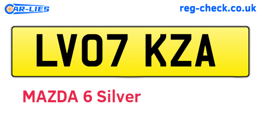 LV07KZA are the vehicle registration plates.