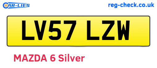 LV57LZW are the vehicle registration plates.