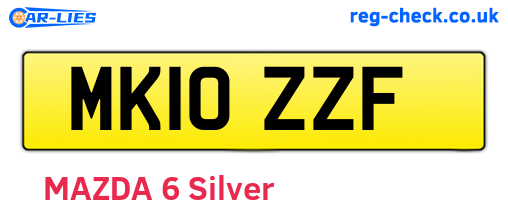 MK10ZZF are the vehicle registration plates.
