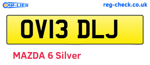OV13DLJ are the vehicle registration plates.