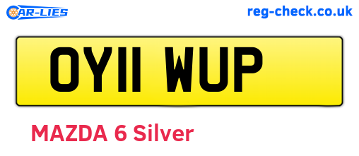 OY11WUP are the vehicle registration plates.