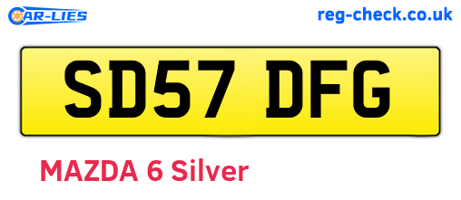 SD57DFG are the vehicle registration plates.