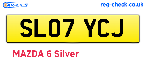 SL07YCJ are the vehicle registration plates.