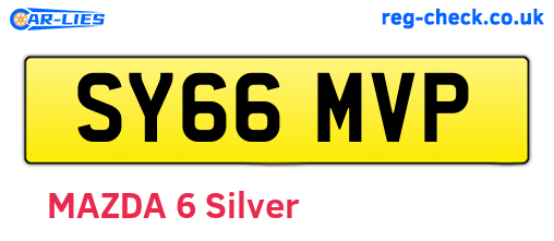 SY66MVP are the vehicle registration plates.