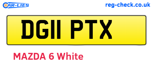 DG11PTX are the vehicle registration plates.