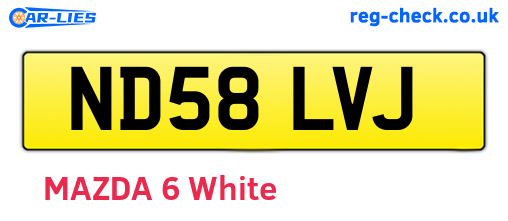 ND58LVJ are the vehicle registration plates.