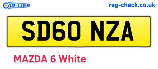 SD60NZA are the vehicle registration plates.