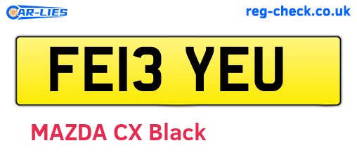 FE13YEU are the vehicle registration plates.
