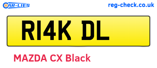 R14KDL are the vehicle registration plates.
