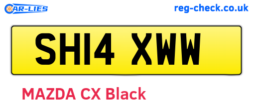 SH14XWW are the vehicle registration plates.