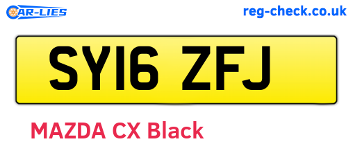 SY16ZFJ are the vehicle registration plates.