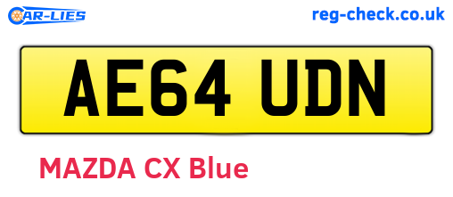 AE64UDN are the vehicle registration plates.