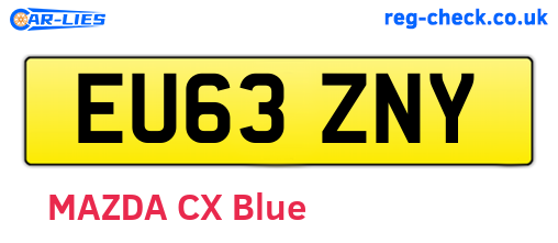 EU63ZNY are the vehicle registration plates.