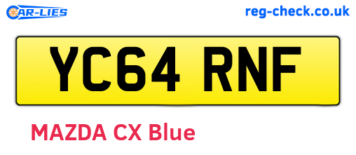 YC64RNF are the vehicle registration plates.