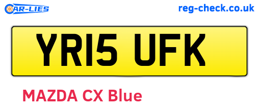 YR15UFK are the vehicle registration plates.