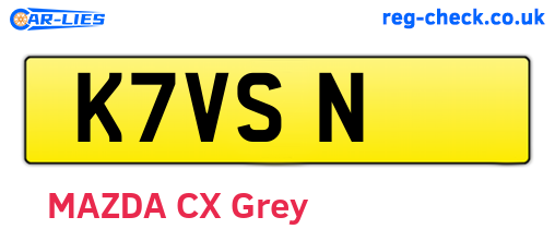K7VSN are the vehicle registration plates.