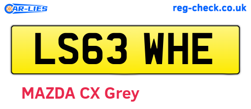 LS63WHE are the vehicle registration plates.