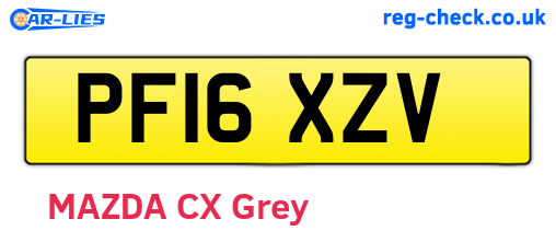 PF16XZV are the vehicle registration plates.