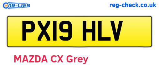PX19HLV are the vehicle registration plates.