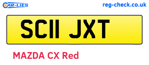 SC11JXT are the vehicle registration plates.