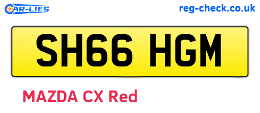 SH66HGM are the vehicle registration plates.