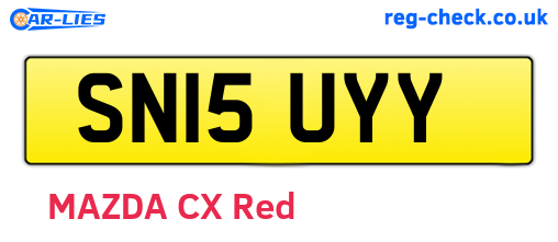 SN15UYY are the vehicle registration plates.