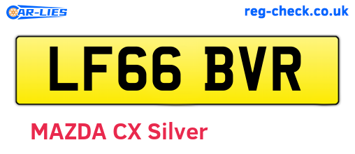 LF66BVR are the vehicle registration plates.