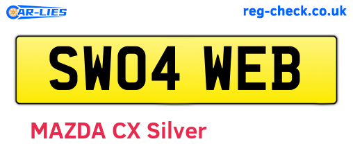 SW04WEB are the vehicle registration plates.