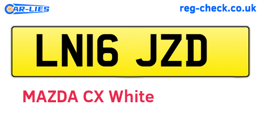 LN16JZD are the vehicle registration plates.