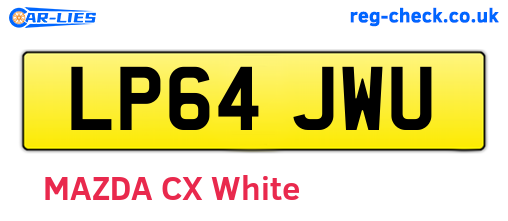 LP64JWU are the vehicle registration plates.