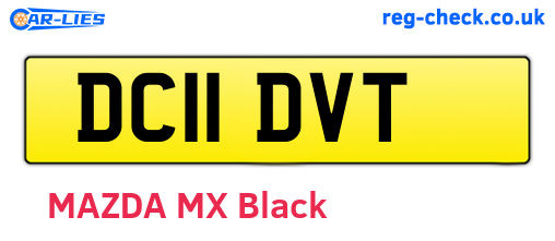DC11DVT are the vehicle registration plates.