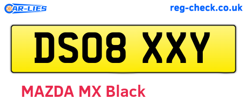 DS08XXY are the vehicle registration plates.
