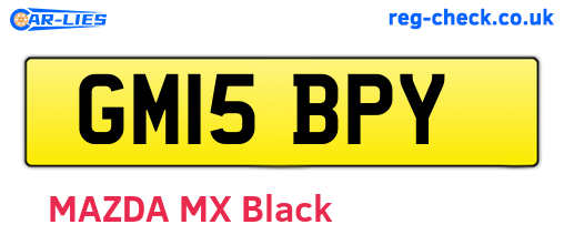 GM15BPY are the vehicle registration plates.