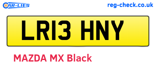LR13HNY are the vehicle registration plates.