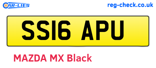 SS16APU are the vehicle registration plates.