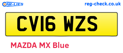 CV16WZS are the vehicle registration plates.