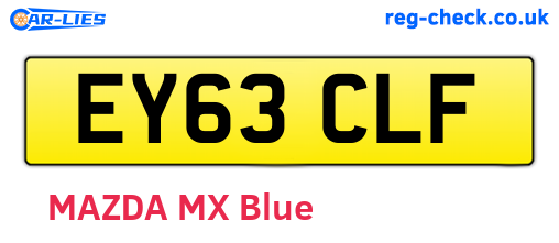 EY63CLF are the vehicle registration plates.