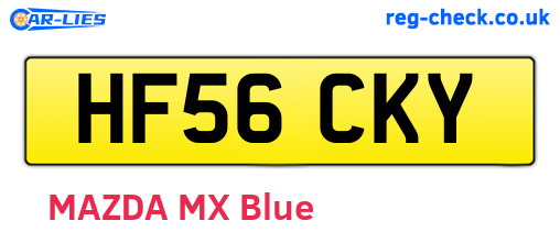 HF56CKY are the vehicle registration plates.