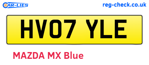 HV07YLE are the vehicle registration plates.