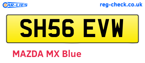 SH56EVW are the vehicle registration plates.
