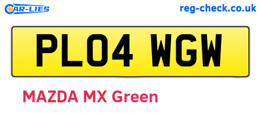 PL04WGW are the vehicle registration plates.