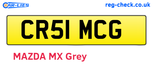 CR51MCG are the vehicle registration plates.