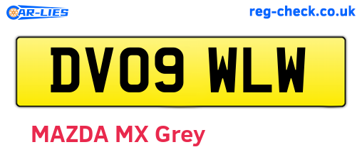 DV09WLW are the vehicle registration plates.